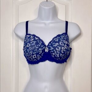 Victoria's Secret Blue Lace Overlay Bra